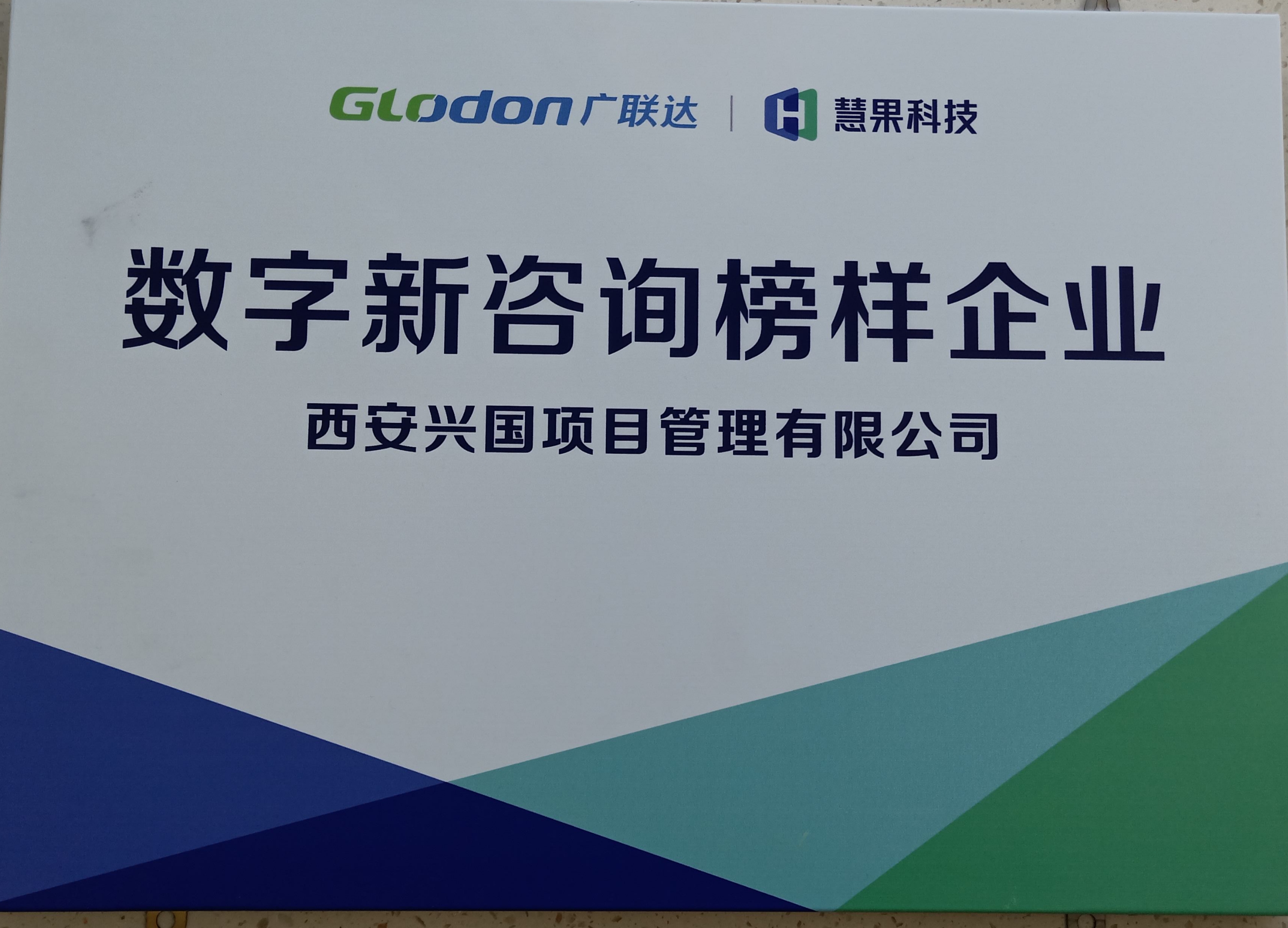 公司获得数字新咨询样板企业